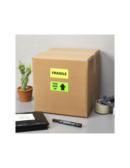 Etiqueta adhesiva tico verde f luorescentes permanente fsc laser/inkjet/fotocopia 70x36 mmcaja de 1680 unidades