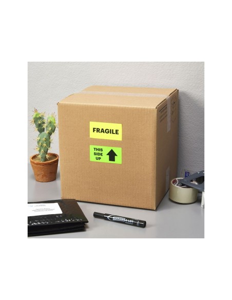 Etiqueta adhesiva tico rojo fl uorescenteses...