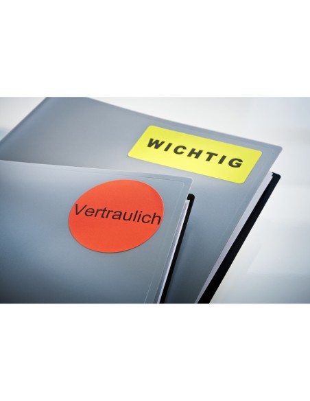 Etiqueta adhesiva tico rojo fl uorescenteses...