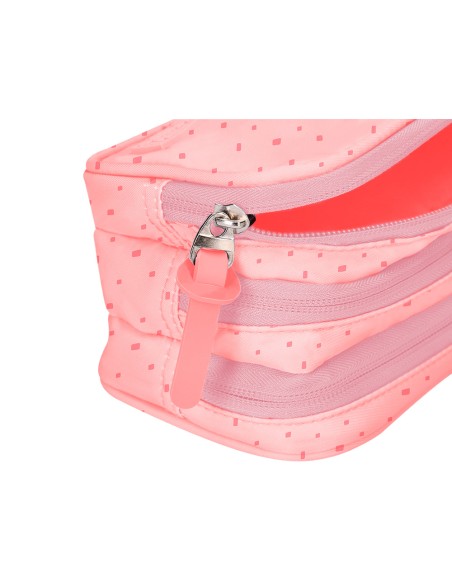 Bolso escolar portatodo liderpapel escolar 2 compartimentos diseño estrellas rosa