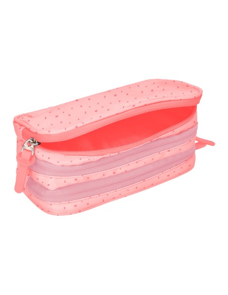 Bolso escolar portatodo liderpapel escolar 2 compartimentos diseño estrellas rosa