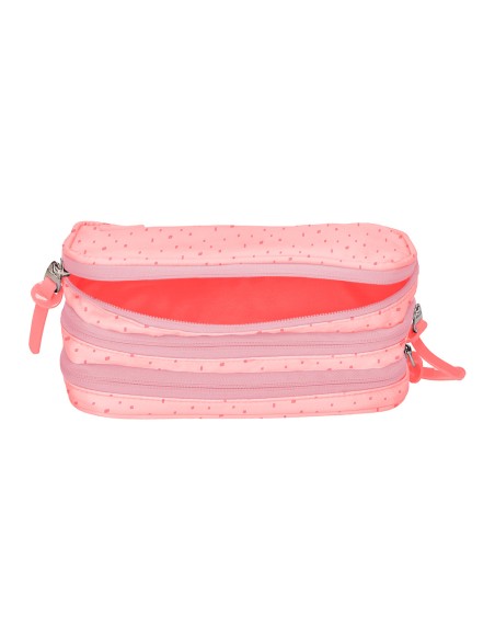 Bolso escolar portatodo liderpapel escolar 2 compartimentos diseño estrellas rosa