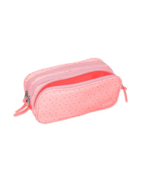 Bolso escolar portatodo liderpapel escolar 2 compartimentos diseño estrellas rosa