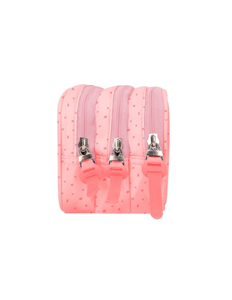 Bolso escolar portatodo liderpapel escolar 2 compartimentos diseño estrellas rosa