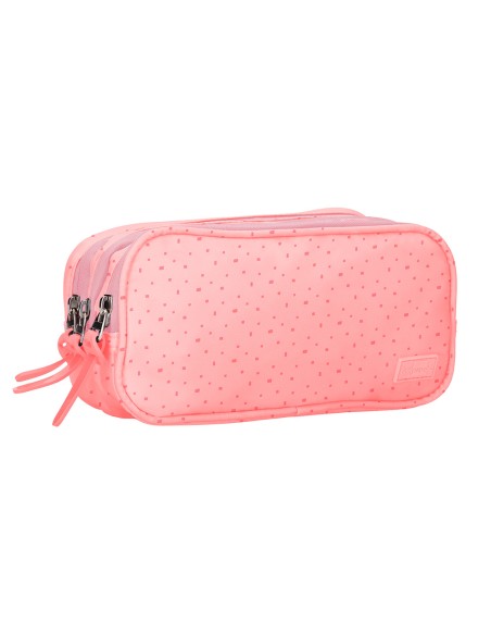 Bolso escolar portatodo liderpapel escolar 2 compartimentos diseño estrellas rosa