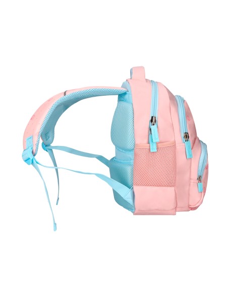 Cartera escolar liderpapel moc hila multibolsillo infantil rainbows rosa 350x110x270 mm