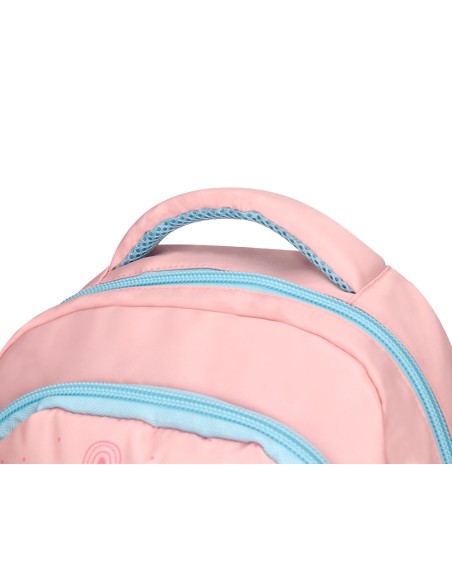 Cartera escolar liderpapel moc hila multibolsillo infantil rainbows rosa 350x110x270 mm