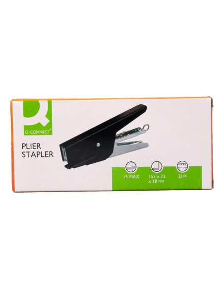 Grapadora q-connect de tenaza capacidad 15...