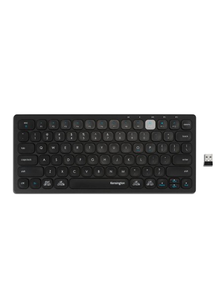 Teclado kensington compact inalambrico dual usb 3.0 color negro 288x125x21 mm