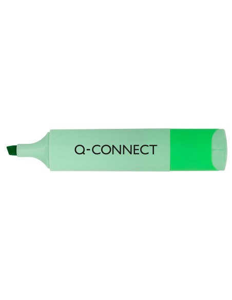 Rotulador q-connect fluorescente punta biselada estuche de sobremesa 23 unidades colores surtidos