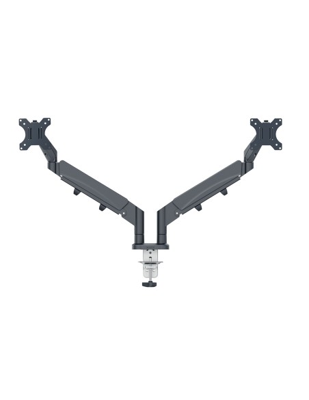 Brazo para monitor leitz ergo spacesaving dual gris oscuro