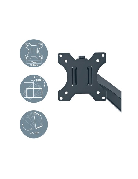 Brazo para monitor leitz ergo spacesaving gris...