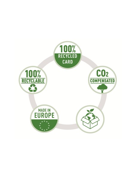 Carpeta leitz recycle gomas din a4 carton reciclable 100% azul