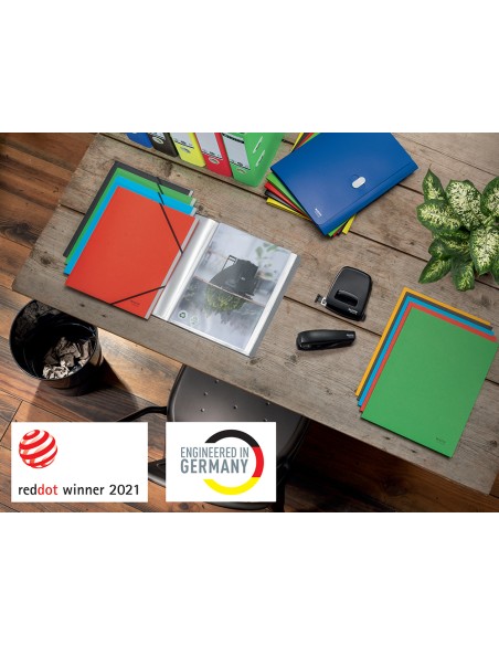 Carpeta leitz recycle gomas din a4 carton reciclable 100% amarillo