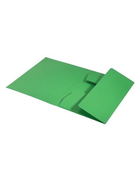 Subcarpeta leitz recycle con tres solapas din a4 carton 100% reciclable verde