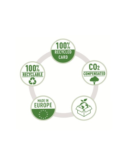 Subcarpeta leitz recycle con tres solapas din a4 carton 100% reciclable verde