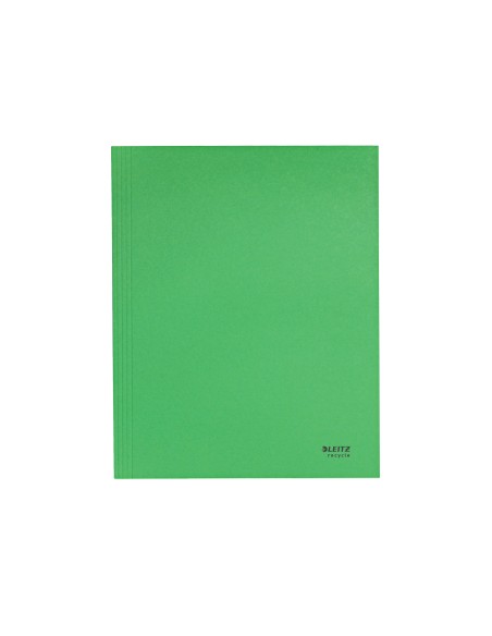 Subcarpeta leitz recycle con tres solapas din a4 carton 100% reciclable verde