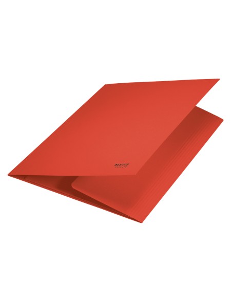 Subcarpeta leitz recycle con tres solapas din a4 carton 100% reciclable rojo