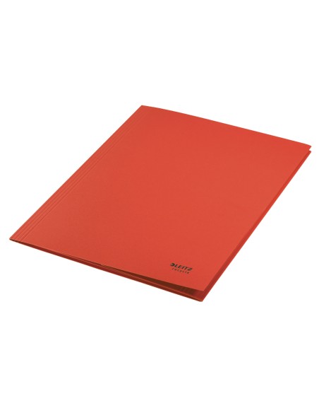 Subcarpeta leitz recycle con tres solapas din a4 carton 100% reciclable rojo