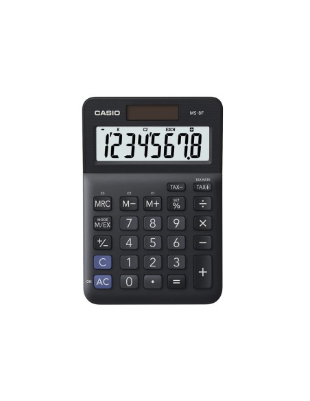 Calculadora casio ms-8f sobremesa 8 digitos tax +/- color negro