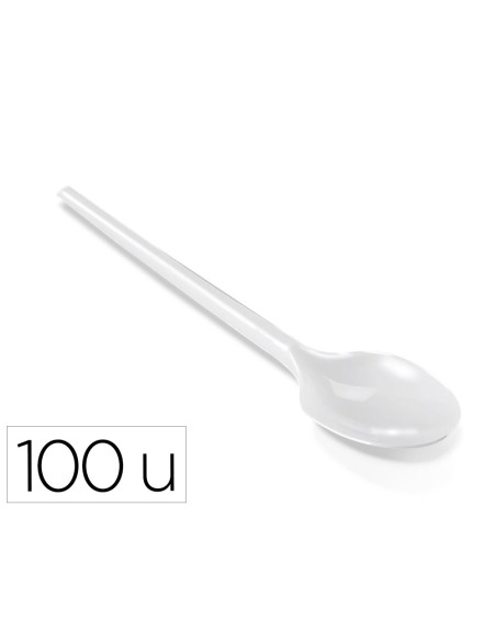 Cucharilla de plastico blanco reutilizable...