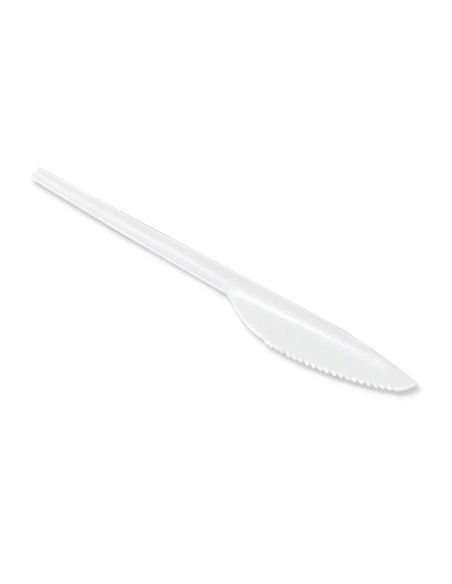 Cuchillo de plastico blanco reutilizable...