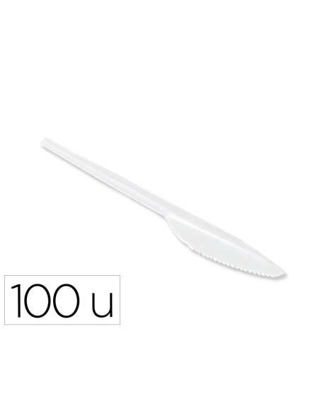 Cuchillo de plastico blanco reutilizable...