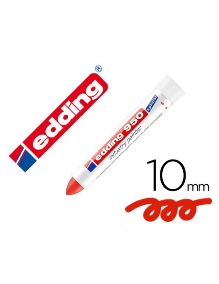 Marcador edding permanente 950 pasta opaca rojo...