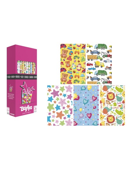 Papel de regalo basika infantil rollo ancho 70...