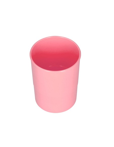 Cubilete portalapices q-connect rosa pastel...
