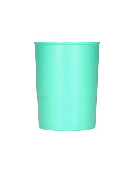 Cubilete portalapices q-connect verde menta pastel opaco plastico diametro 75 mm alto 100 mm