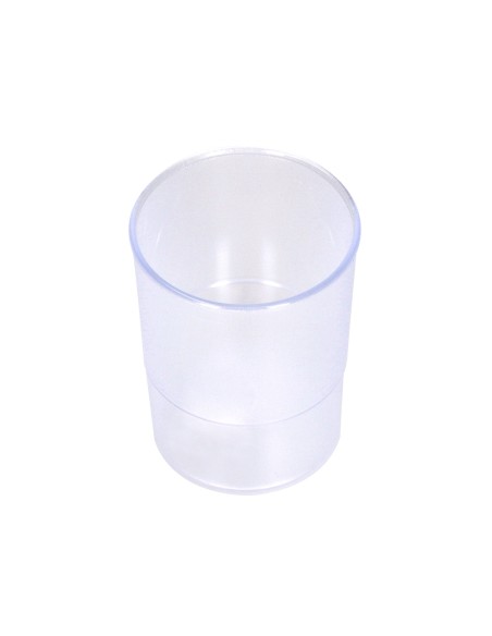 Cubilete portalapices q-connect transparente plastico diametro 75 mm alto 100 mm