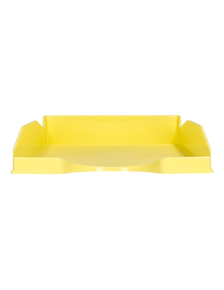 Bandeja sobremesa plastico q-connect amarillo pastel opaco 240x70x340mm