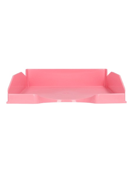 Bandeja sobremesa plastico q-connect rosa pastel opaco 240x70x340mm