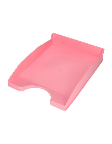 Bandeja sobremesa plastico q-connect rosa...