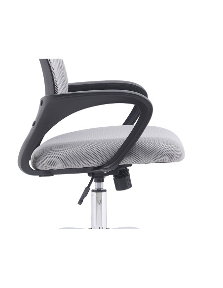 Silla q-connect oficina siena malla base metalica alt max 1000 anc 560 prof 570 ruedas premium color blanco gris