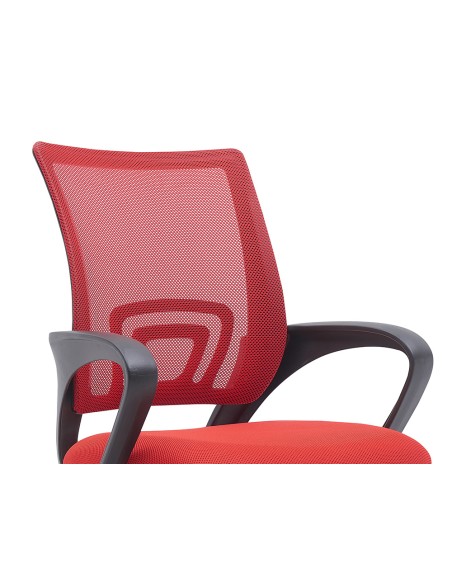 Silla q-connect oficina siena malla base metalica alt max 1000 anc 560 prof 570 ruedas premium color negro rojo