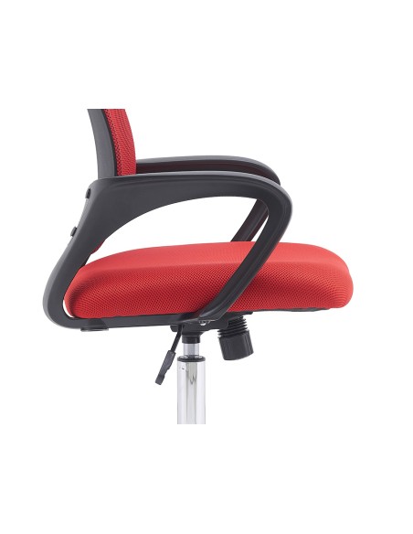 Silla q-connect oficina siena malla base metalica alt max 1000 anc 560 prof 570 ruedas premium color negro rojo