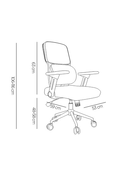 Silla q-connect oficina lucca malla base metalica alt max 1090 anc 700 prof 650 ruedas premium color negro gris