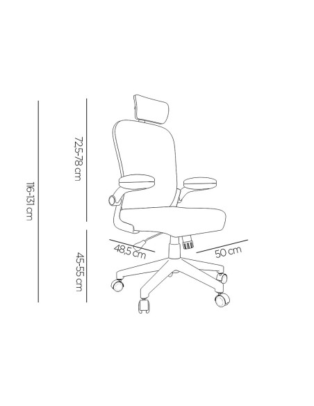 Silla q-connect ergonomica pal ermo malla base...