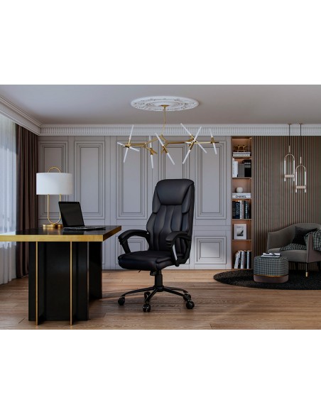 Silla q-connect direccion bolz ano simil piel base metalica alt max 1260 anc 650 prof 730 mm ruedas premium color negro