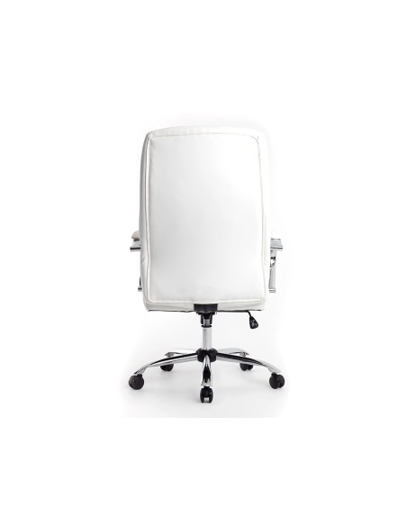 Silla q-connect direccion vero na simil piel base metalica alt max 1210 anc 650 prof 730 mm ruedas premium color blanco
