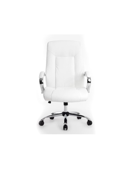 Silla q-connect direccion vero na simil piel base metalica alt max 1210 anc 650 prof 730 mm ruedas premium color blanco