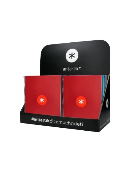 Cuaderno espiral a4 micro antartik tapa forrada 80h 90 gr cuadro 5mm 1 banda 4 taladros exp. 20 unidades