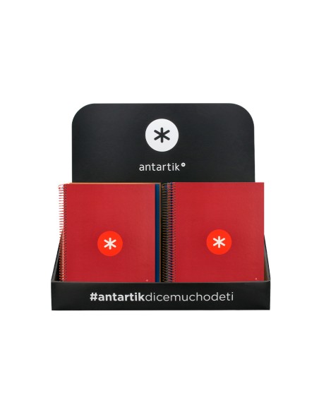 Cuaderno espiral a4 micro antartik tapa forrada 80h 90 gr cuadro 5mm 1 banda 4 taladros exp. 20 unidades