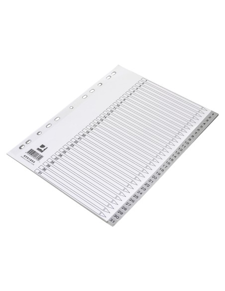 Separador numerico q-connect plastico 1-31 juego de 31 separadores din a4 multitaladro