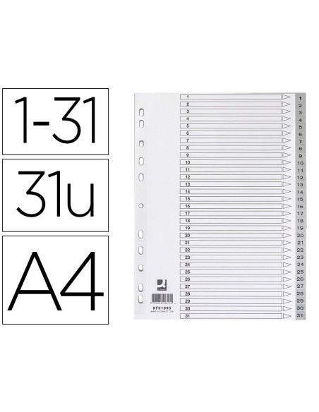 Separador numerico q-connect plastico 1-31...