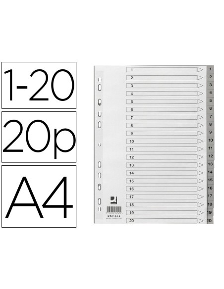 Separador numerico q-connect plastico 1-20...