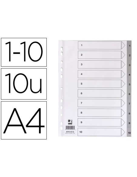 Separador numerico q-connect plastico 1-10...