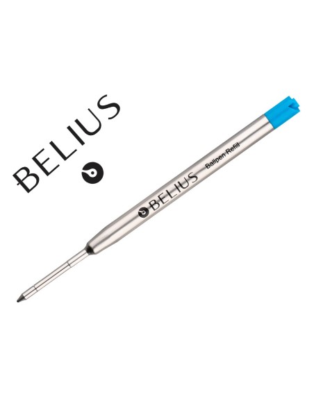 Recambio boligrafo belius azul 0,8 mm caja 3...